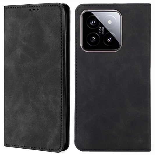For Xiaomi 14 Case Leather Magnetic Phone Stand Shell Card Slots Mobile Phone Cover