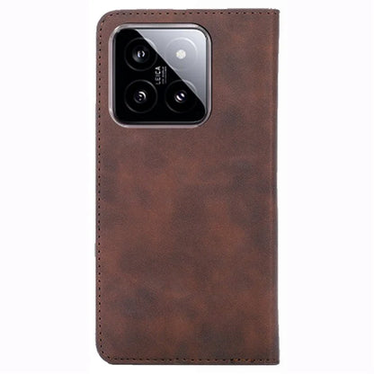 For Xiaomi 14 Case Leather Magnetic Phone Stand Shell Card Slots Mobile Phone Cover