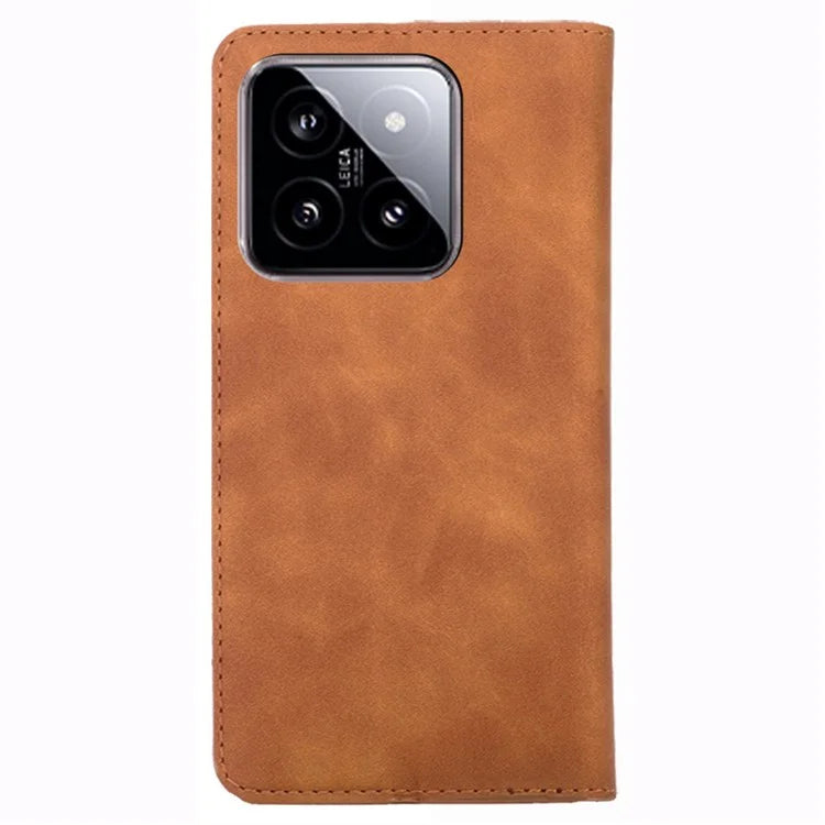 For Xiaomi 14 Case Leather Magnetic Phone Stand Shell Card Slots Mobile Phone Cover