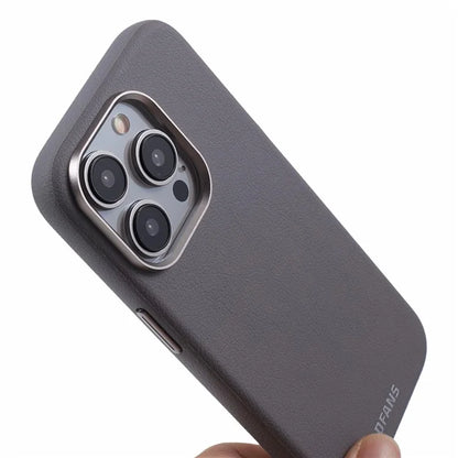 DFANS For iPhone 15 Pro Max Magnetic Case Compatible with MagSafe Leather Coated TPU+PC Cover