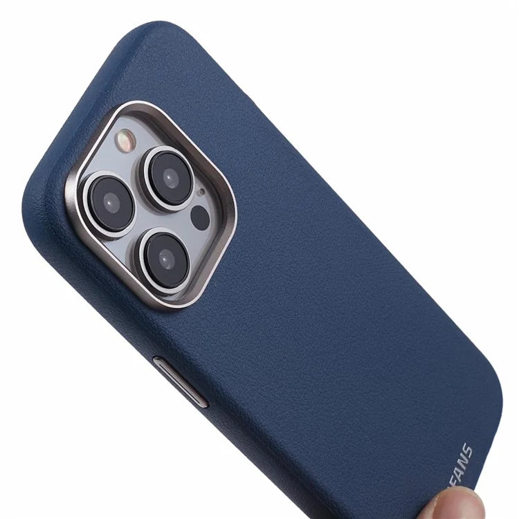 DFANS For iPhone 15 Pro Max Magnetic Case Compatible with MagSafe Leather Coated TPU+PC Cover