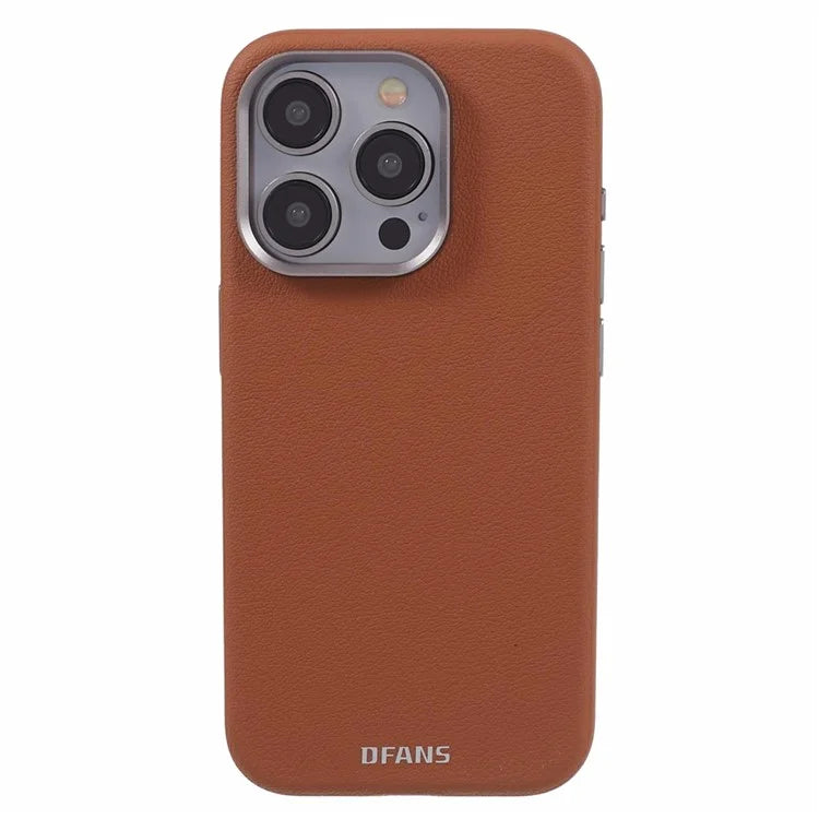 DFANS For iPhone 15 Pro Max Magnetic Case Compatible with MagSafe Leather Coated TPU+PC Cover
