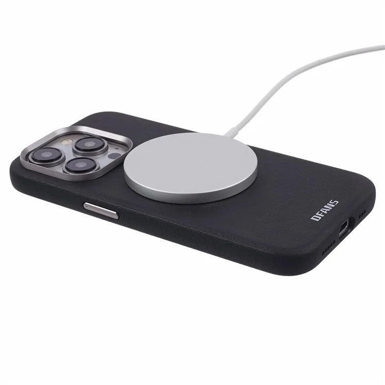 DFANS For iPhone 15 Pro Max Magnetic Case Compatible with MagSafe Leather Coated TPU+PC Cover