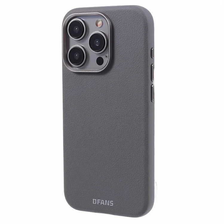 DFANS For iPhone 15 Pro Magnetic Case Leather Back Cover Compatible with MagSafe