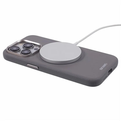 DFANS For iPhone 15 Pro Magnetic Case Leather Back Cover Compatible with MagSafe