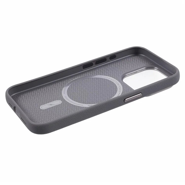 DFANS For iPhone 15 Pro Magnetic Case Leather Back Cover Compatible with MagSafe