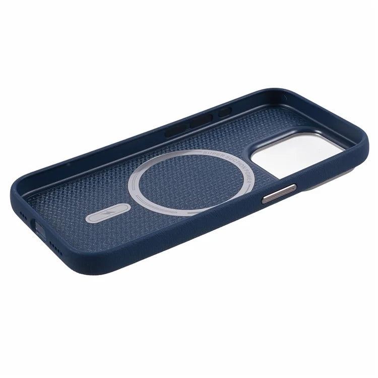 DFANS For iPhone 15 Pro Magnetic Case Leather Back Cover Compatible with MagSafe