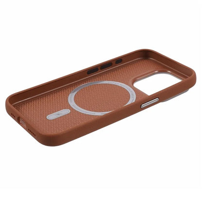 DFANS For iPhone 15 Pro Magnetic Case Leather Back Cover Compatible with MagSafe
