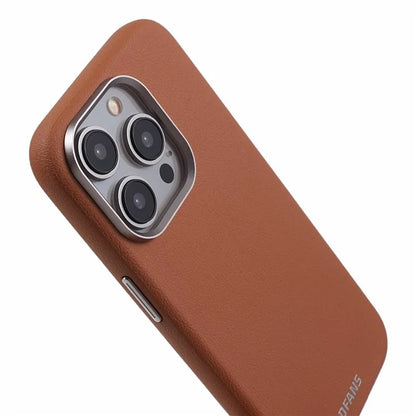 DFANS For iPhone 15 Pro Magnetic Case Leather Back Cover Compatible with MagSafe