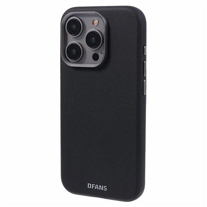 DFANS For iPhone 15 Pro Magnetic Case Leather Back Cover Compatible with MagSafe