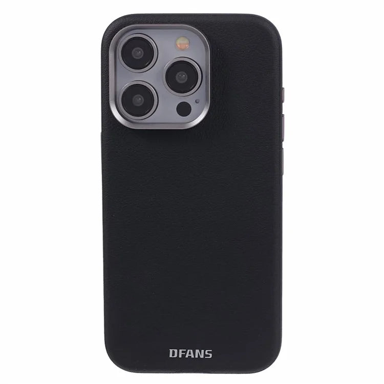 DFANS For iPhone 15 Pro Magnetic Case Leather Back Cover Compatible with MagSafe