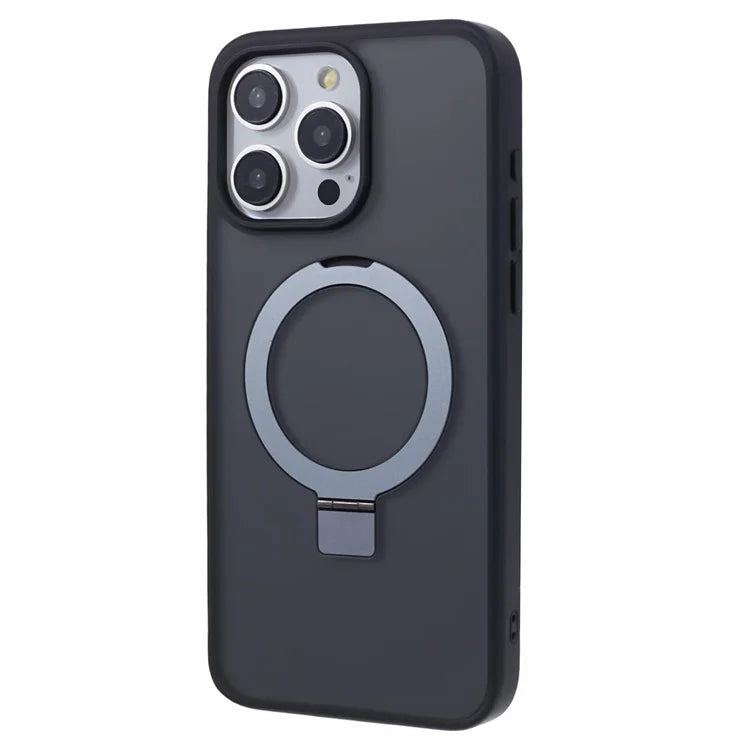 DFANS For iPhone 15 Pro Phone Case Ring Kickstand Cover Compatible with MagSafe