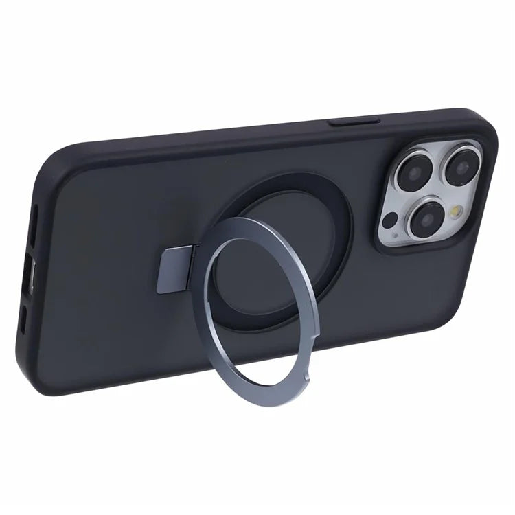 DFANS For iPhone 15 Pro Phone Case Ring Kickstand Cover Compatible with MagSafe