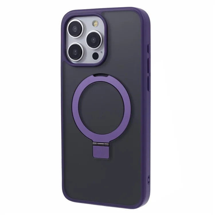 DFANS For iPhone 15 Pro Phone Case Ring Kickstand Cover Compatible with MagSafe