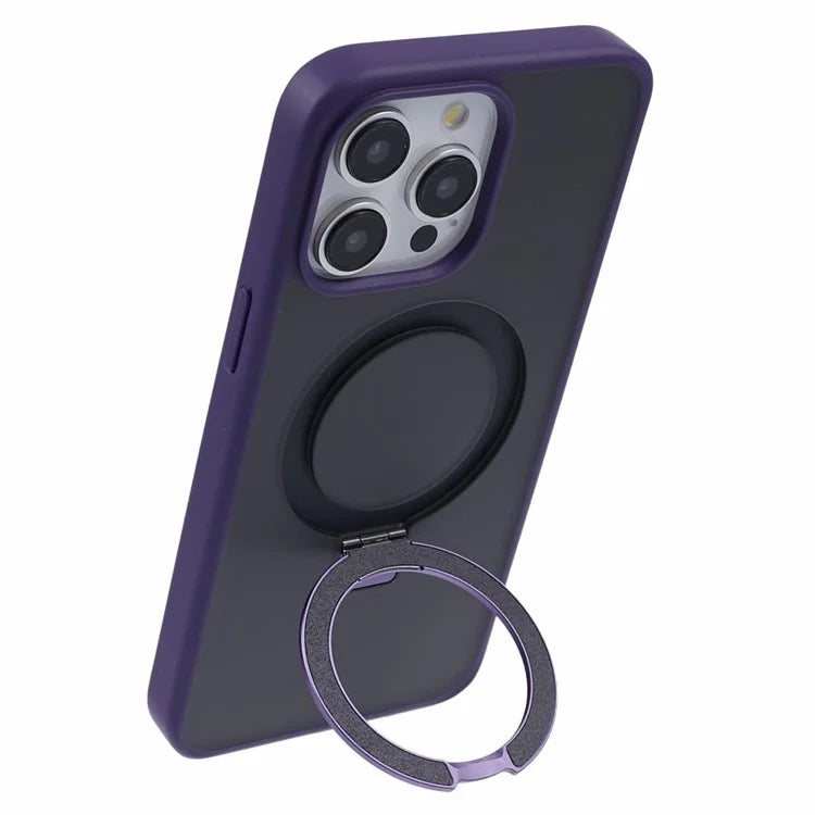 DFANS For iPhone 15 Pro Phone Case Ring Kickstand Cover Compatible with MagSafe