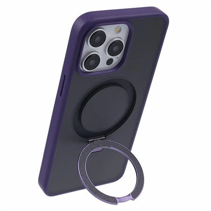 DFANS For iPhone 15 Pro Phone Case Ring Kickstand Cover Compatible with MagSafe