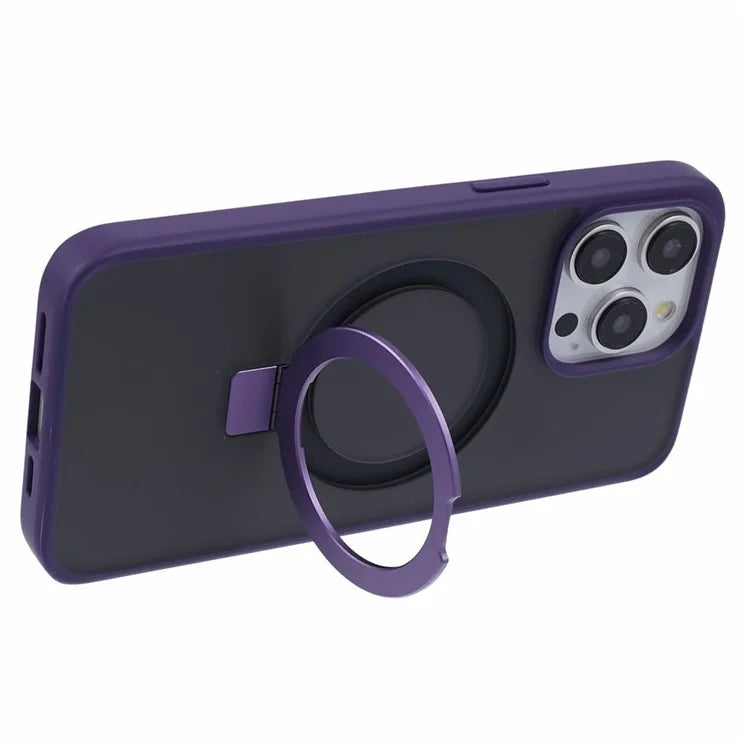 DFANS For iPhone 15 Pro Phone Case Ring Kickstand Cover Compatible with MagSafe