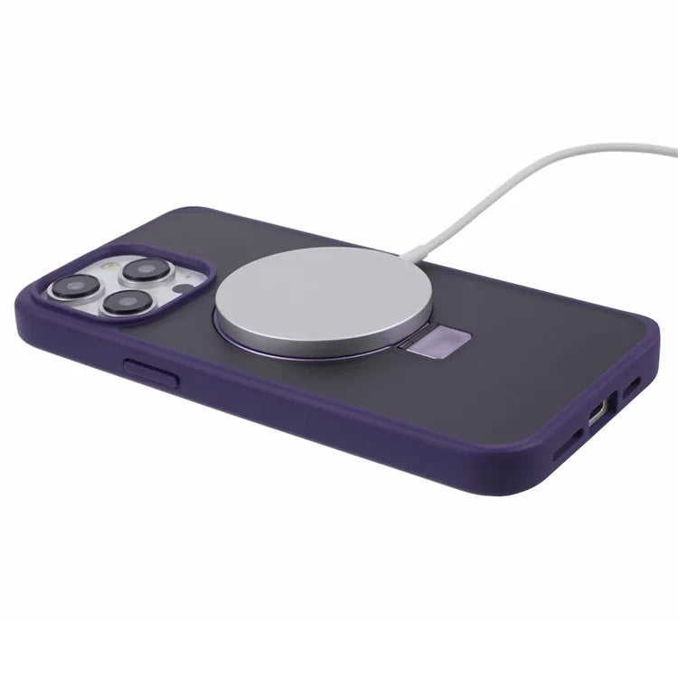DFANS For iPhone 15 Pro Phone Case Ring Kickstand Cover Compatible with MagSafe