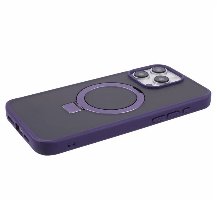 DFANS For iPhone 15 Pro Phone Case Ring Kickstand Cover Compatible with MagSafe