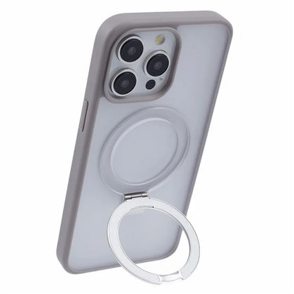 DFANS For iPhone 15 Pro Phone Case Ring Kickstand Cover Compatible with MagSafe