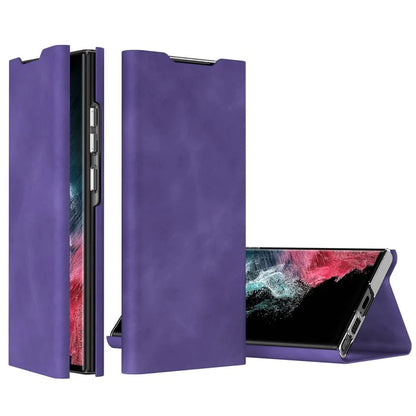 For Samsung Galaxy S21 4G / S21 5G Magnetic Case Card Holder PU Leather+PC Phone Cover