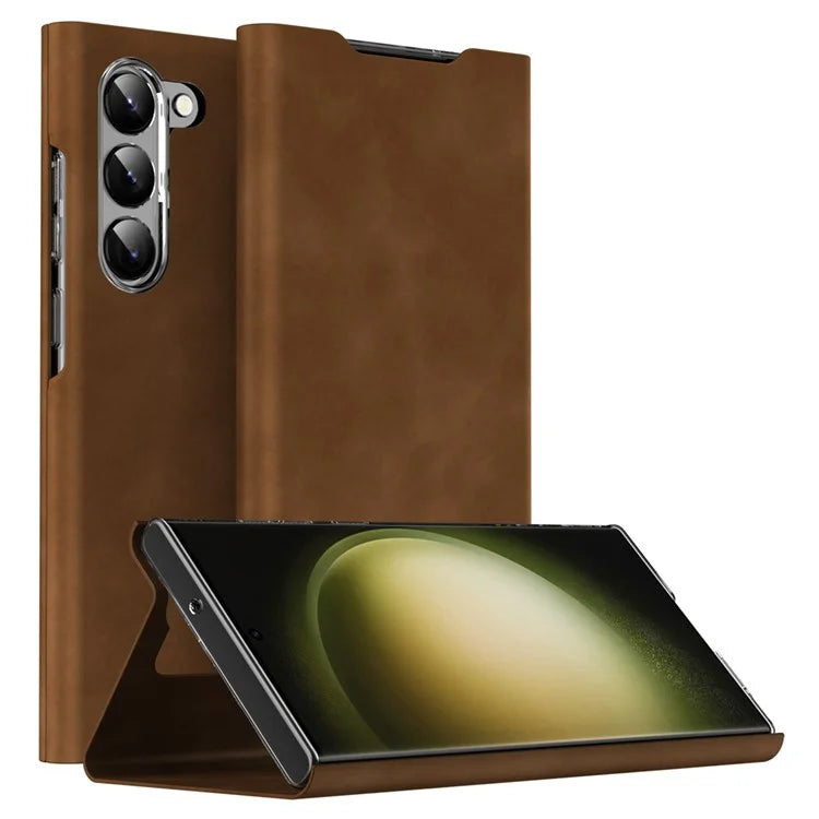 For Samsung Galaxy S21 4G / S21 5G Magnetic Case Card Holder PU Leather+PC Phone Cover