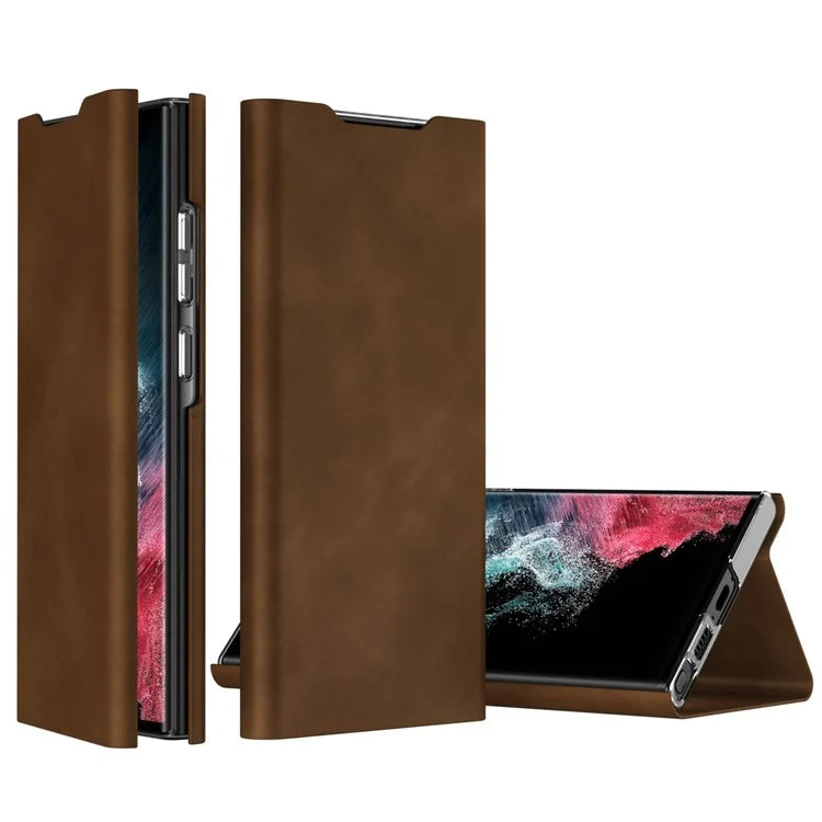For Samsung Galaxy S21 4G / S21 5G Magnetic Case Card Holder PU Leather+PC Phone Cover