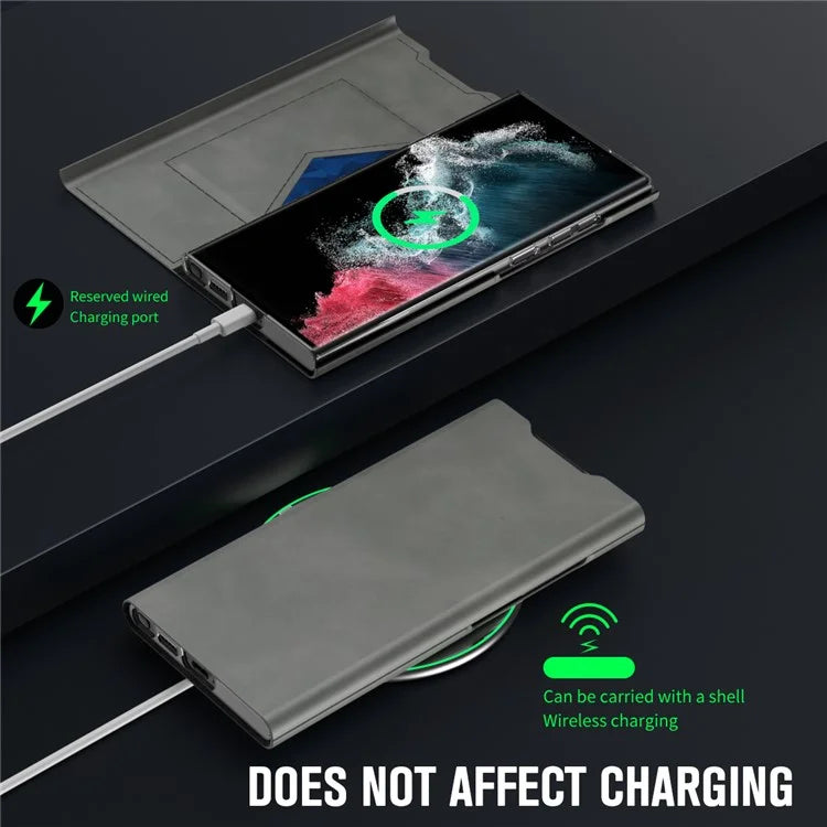For Samsung Galaxy S21 4G / S21 5G Magnetic Case Card Holder PU Leather+PC Phone Cover