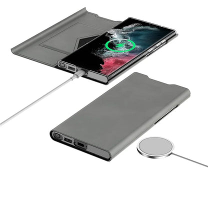 For Samsung Galaxy S21 4G / S21 5G Magnetic Case Card Holder PU Leather+PC Phone Cover