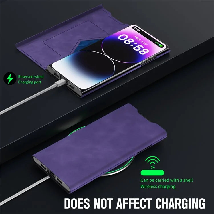 For iPhone 12 Pro Leather Case Stand Card Slots Protective Phone Cover