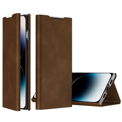 For iPhone 12 Pro Leather Case Stand Card Slots Protective Phone Cover