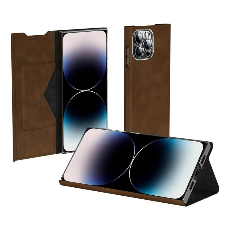 For iPhone 12 Pro Leather Case Stand Card Slots Protective Phone Cover