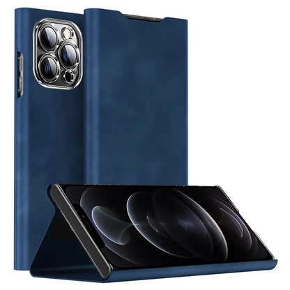 For iPhone 12 Pro Leather Case Stand Card Slots Protective Phone Cover