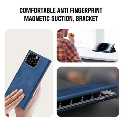 For iPhone 12 Pro Leather Case Stand Card Slots Protective Phone Cover