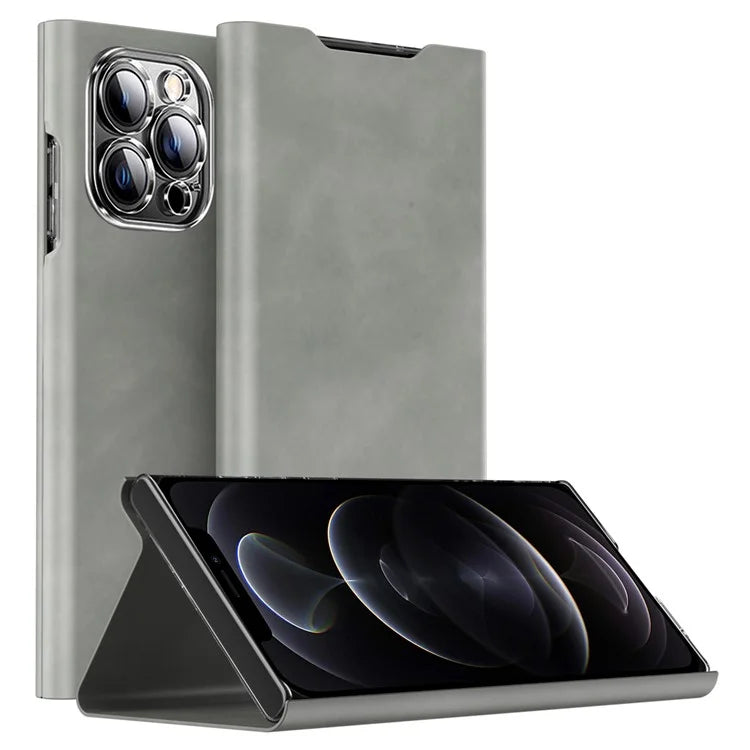 For iPhone 12 Pro Leather Case Stand Card Slots Protective Phone Cover