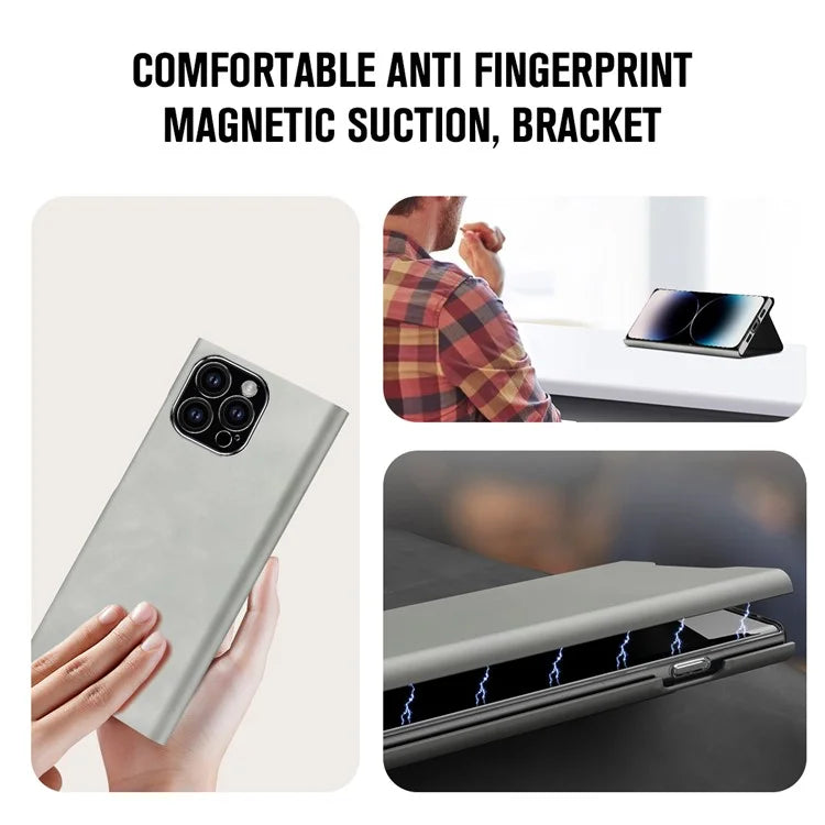 For iPhone 12 Pro Leather Case Stand Card Slots Protective Phone Cover