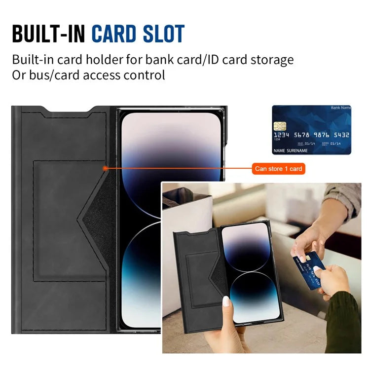 For iPhone 12 Pro Leather Case Stand Card Slots Protective Phone Cover
