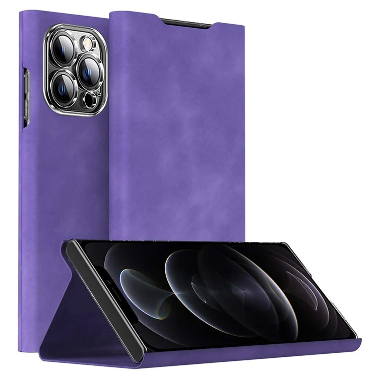 For iPhone 12 Pro Max Case Card Holder Nappa Texture Leather Phone Cover