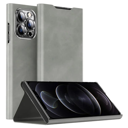 For iPhone 12 Pro Max Case Card Holder Nappa Texture Leather Phone Cover
