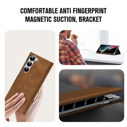 For Samsung Galaxy S22 5G Case Card Holder Stand Phone Leather Cover