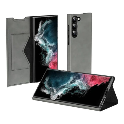 For Samsung Galaxy S22 5G Case Card Holder Stand Phone Leather Cover