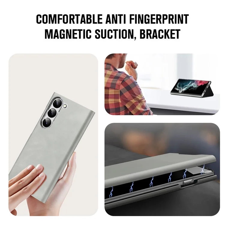 For Samsung Galaxy S22+ 5G Leather Case Card Holder Magnetic Closing Phone Cover