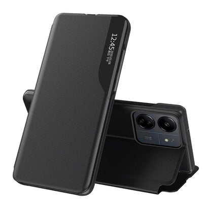 For Xiaomi Redmi 13C 4G / Poco C65 4G Leather Case View Window Stand Cover