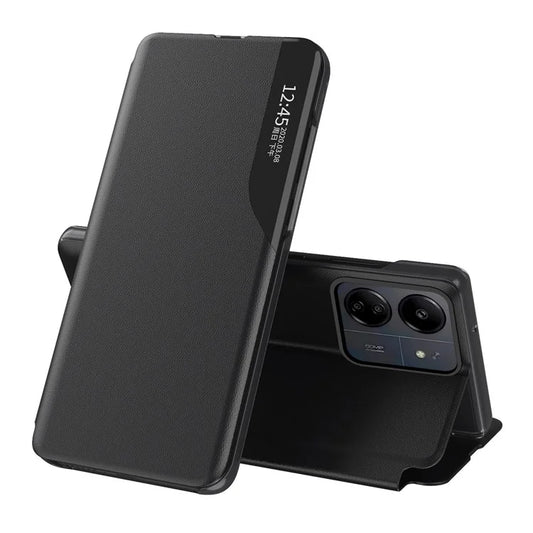 For Xiaomi Redmi 13C 4G / Poco C65 4G Leather Case View Window Stand Cover
