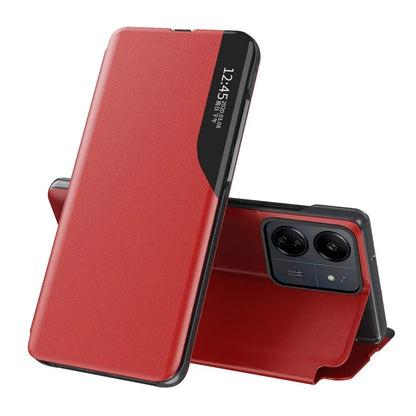 For Xiaomi Redmi 13C 4G / Poco C65 4G Leather Case View Window Stand Cover