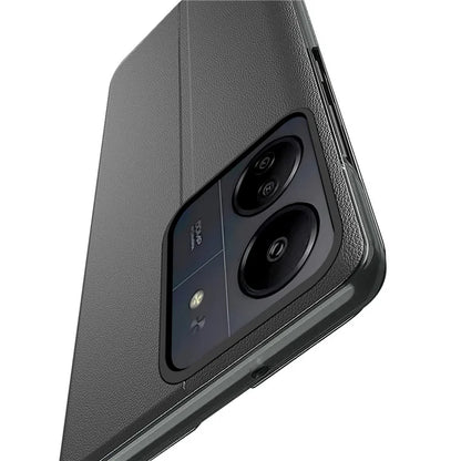 For Xiaomi Redmi 13C 4G / Poco C65 4G Leather Case View Window Stand Cover
