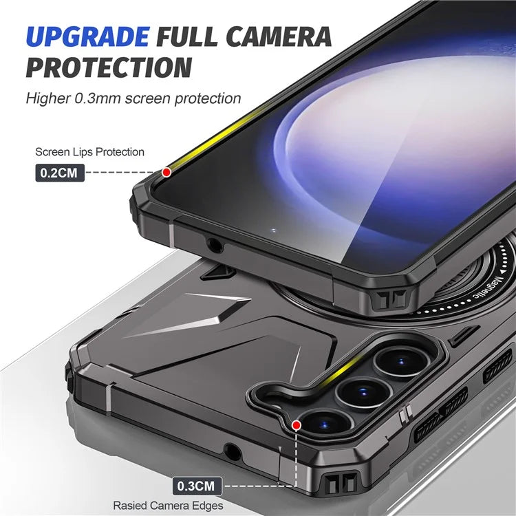For Samsung Galaxy S24+ Case Magnetic Anti-drop TPU+PC Phone Protector