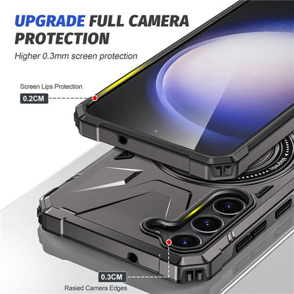 For Samsung Galaxy S24+ Case Magnetic Anti-drop TPU+PC Phone Protector