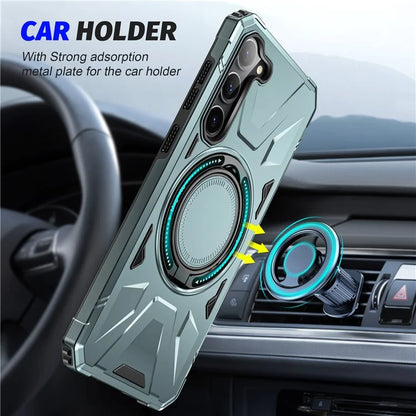 For Samsung Galaxy S24+ Case Magnetic Anti-drop TPU+PC Phone Protector
