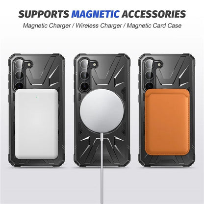 For Samsung Galaxy S24+ Case Magnetic Anti-drop TPU+PC Phone Protector